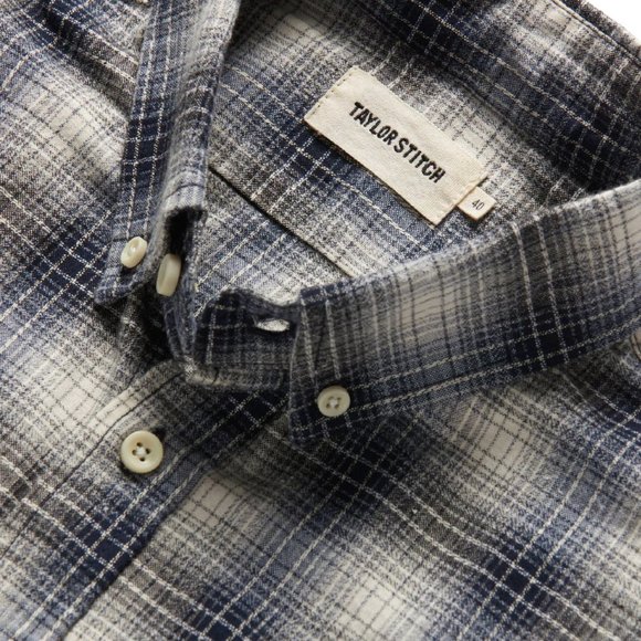 Taylor Stitch Blue and White Plaid Casual Button Down Shirt - Picture 2 of 5
